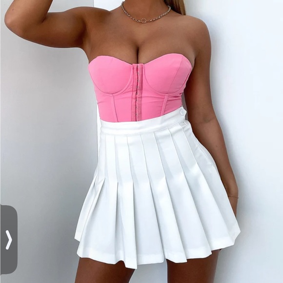 THATS SO FETCH pink bustier crop top. Never worn. With tags. - Picture 2 of 4